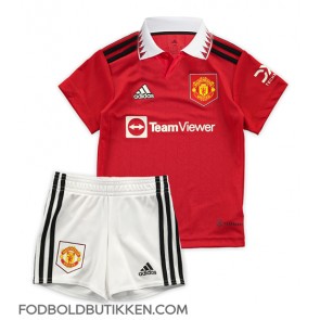 Manchester United Donny van de Beek #34 Hjemmebanetrøje Børn 2022-23 Kortærmet (+ Korte bukser)